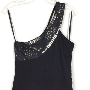 C. Luce embellished black dress sz M